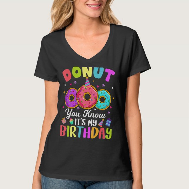 Donut You Know Its My Birthday Kids Boy Girl T-Shirt (Front)