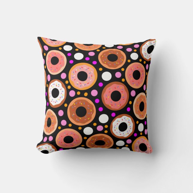 DONUTS 26 THROW PILLOW (Front)