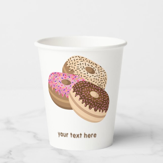 donuts and coffee Collection  Paper Cups (Front)