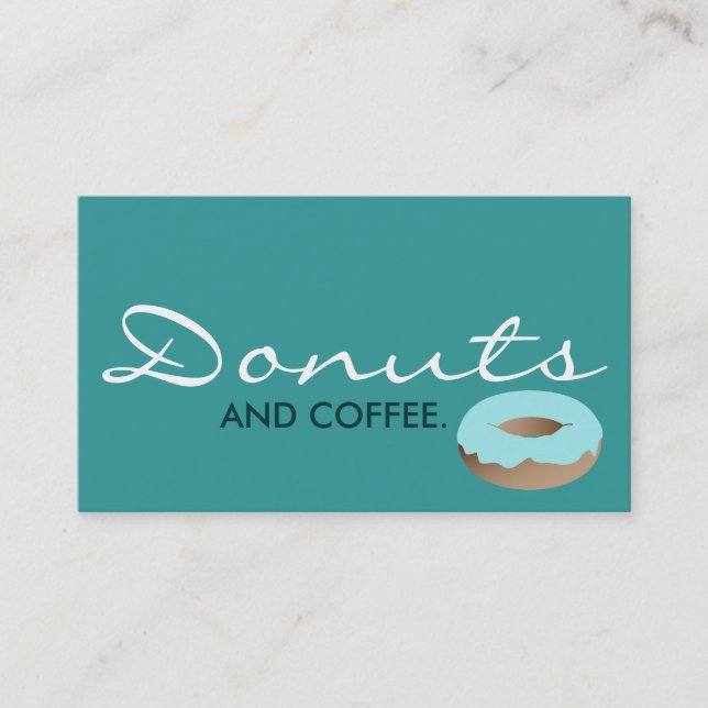 DONUTS and COFFEE. (color customizable) Business Card (Front)