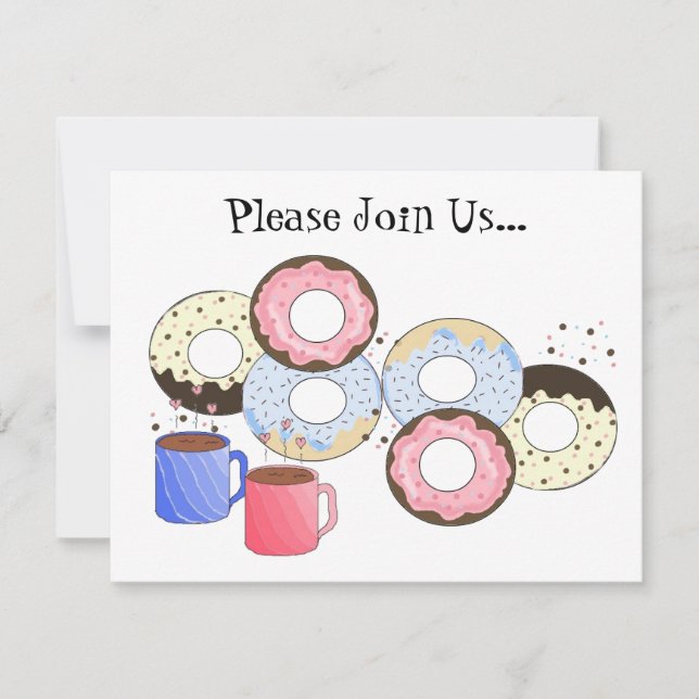 Donuts and Coffee Invitation (Front)