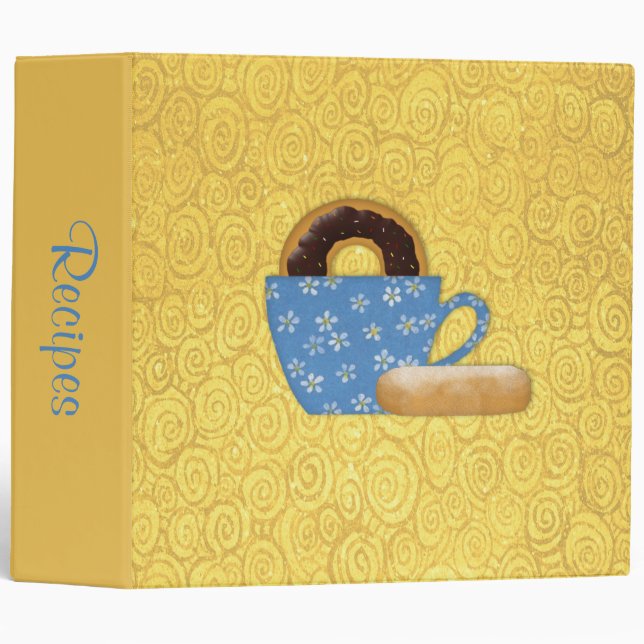 Donuts and Coffee Recipe Binder (Front/Spine)