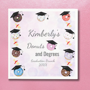 Donuts and Degrees Graduation Brunch Napkins