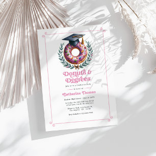 Donuts and Degrees Graduation Party Photo Invitation