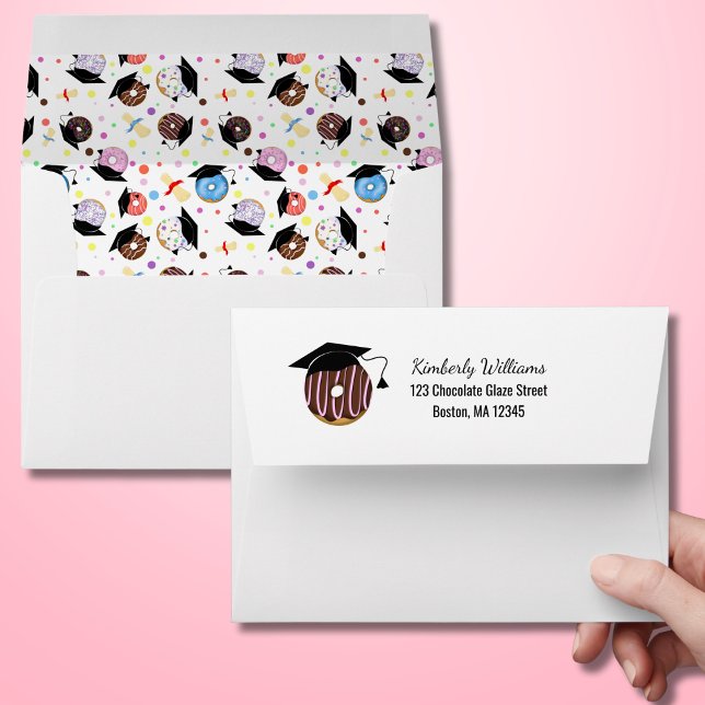 Donuts and Degrees Graduation Pattern Envelope (Creator Uploaded)