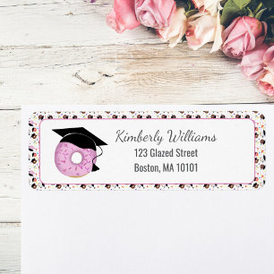 Donuts and Degrees  Pattern Return Address Label