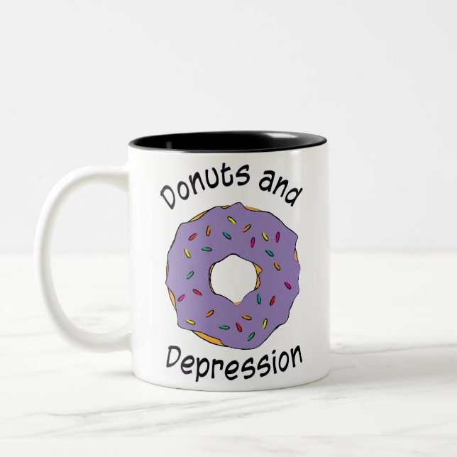 Donuts And Depression Mug (Left)