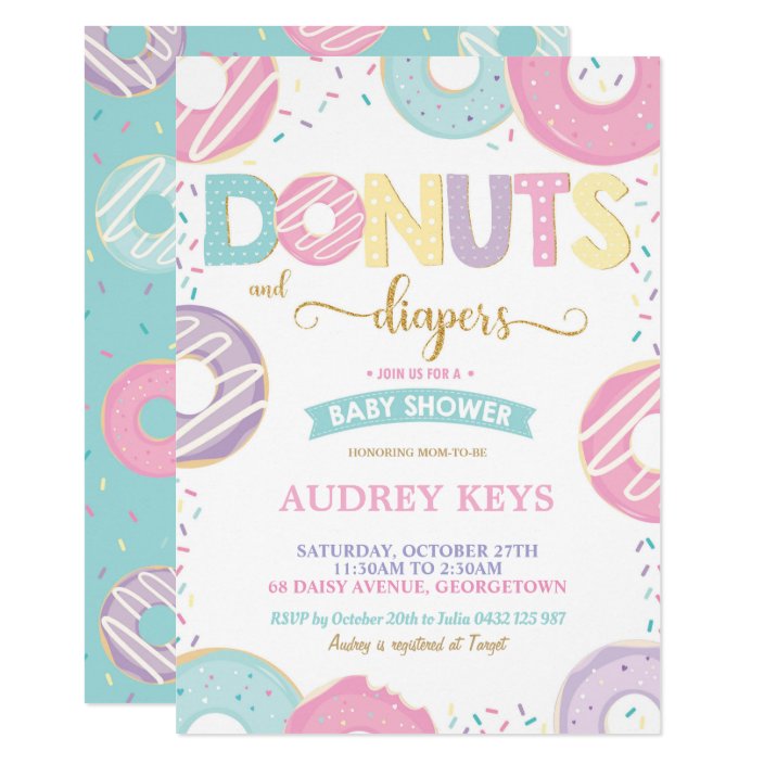 donuts and diapers invitation