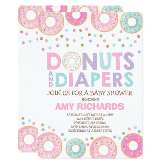 Donut Baby Shower Invitations 6