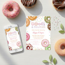 Donuts and Diapers Baby Shower Sprinkle Pastel