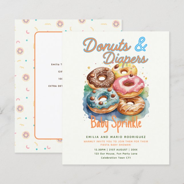 Donuts and Diapers Baby Sprinkle Shower BUDGET  (Front/Back)