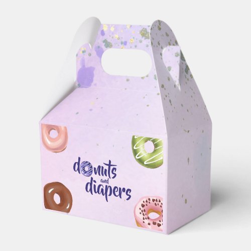 Donuts and Diapers Baby Sprinkle Shower Favor Boxes
