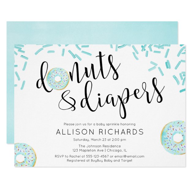 zazzle sprinkle invitations