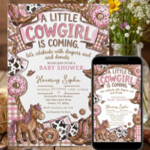 Donuts and Diapers Cowgirl Baby shower