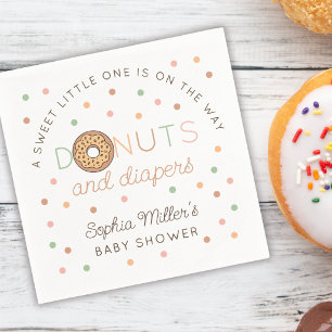 Donuts and Diapers Personalized Baby Shower Napkins