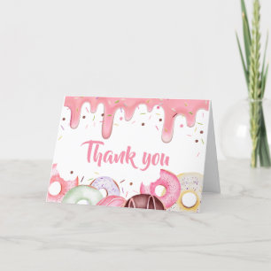 Donuts and Diapers Sprinkle Baby Shower  Letterpress Thank You Card