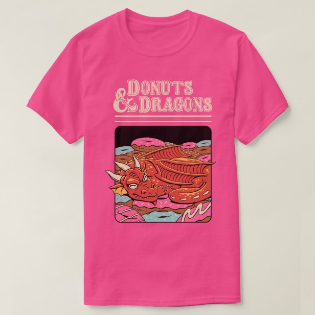 Donuts and Dragons  T-Shirt (Design Front)