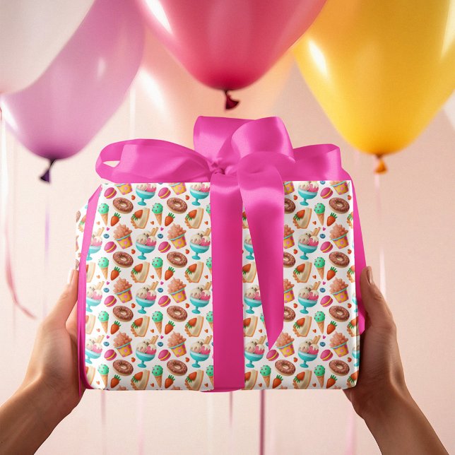 Donuts and Ice Cream Wrapping Paper (Creator Uploaded)