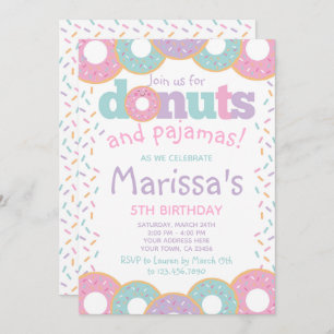 Donuts and Pajamas Invitation