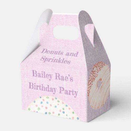 Donuts and Sprinkles Birthday Party  Favor Boxes