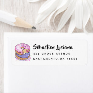 Donuts And Sprinkles Return Address Label
