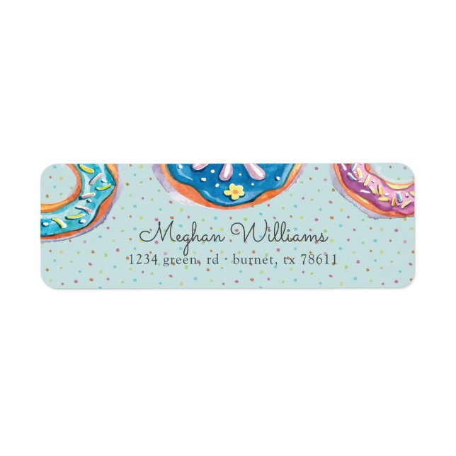 donuts and sprinkles return address label (Front)