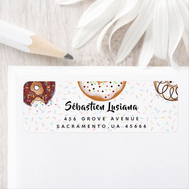 Donuts And Sprinkles  Return Address Label (Insitu)