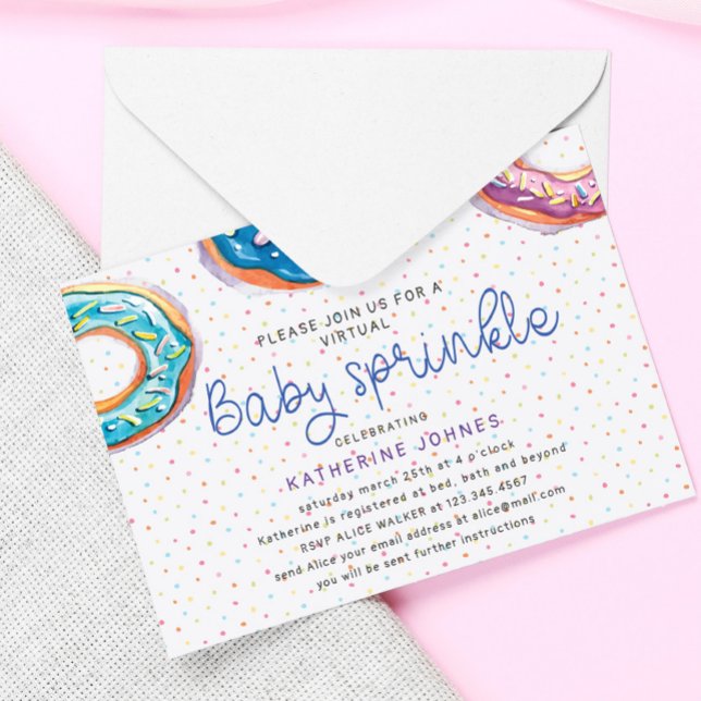 Donuts and Sprinkles Virtual Baby Shower Invite (Creator Uploaded)