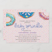 Donuts and Sprinkles virtual baby shower invite (Front/Back)