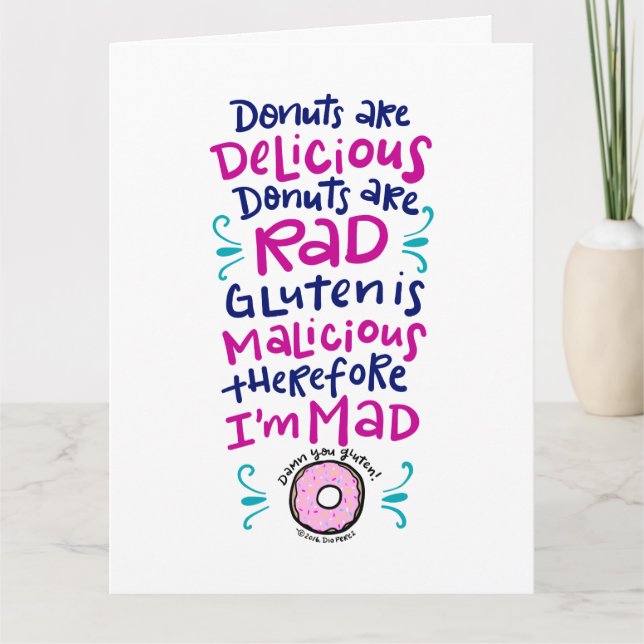 Donuts Are Delicious Card (Front)