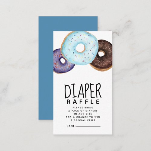 Donuts Baby Shower Diaper Raffle Enclosure Card