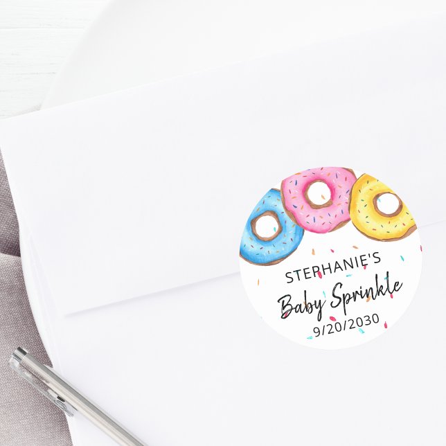 Donuts Baby Sprinkle  Classic Round Sticker (Creator Uploaded)
