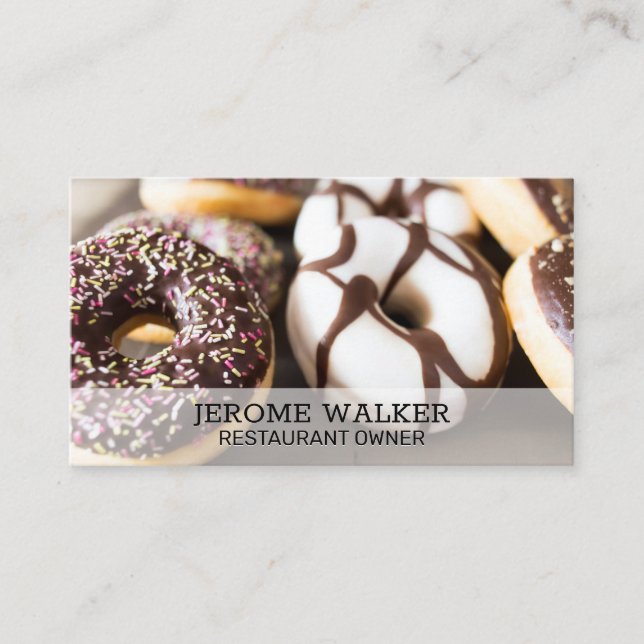 Donuts Background Business Card (Front)