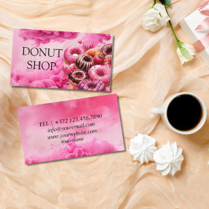 donuts bakery food sweets restoraunt desserts business card