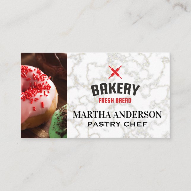 Donuts  | Bakery Fresh Bread | Rolling Pins Business Card (Front)