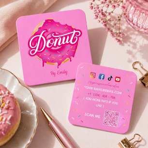 Donuts Bakery Square Business Card