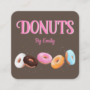 Donuts Bakery Square Business Card