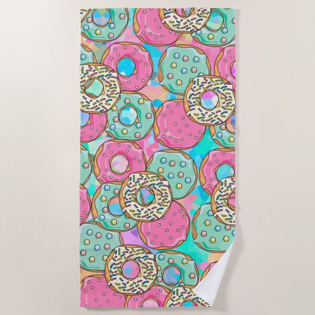 Donuts Beach Towel (Front)