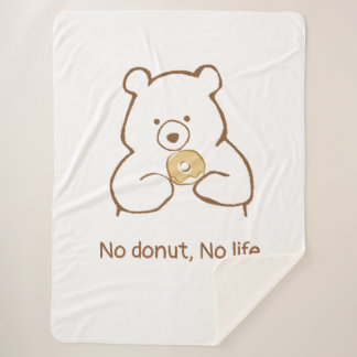 Donuts, Bears, and Me Sherpa Blanket