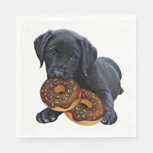 Donuts - Black Lab Napkins