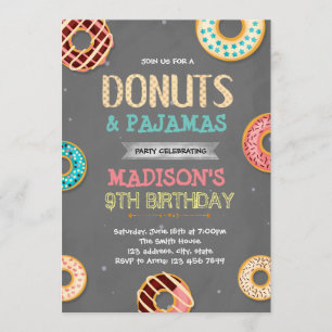 Donuts bridal shower birthday party invitation