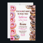 Donuts Brother and Sister Joint Birthday Party Invitation<br><div class="desc">EDITABLE Donuts Brother and Sister Joint Birthday Party Invitation
Elegant Girl Sister Boy Brother Donut Birthday Party
Can be used for the birthday of any age invitation</div>