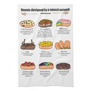 Donuts by AI Weirdness - Kitchen Towel