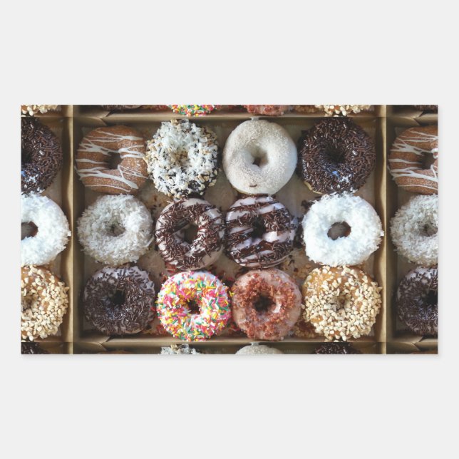 Donuts by the Dozen Photo Rectangular Sticker (Front)