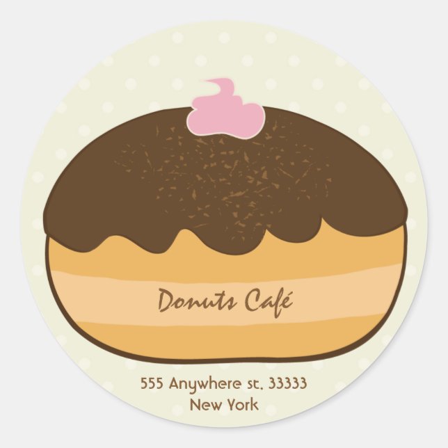 Donuts Cafe Sticker (Front)