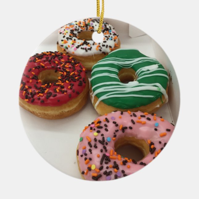 Donuts Ceramic Ornament (Front)
