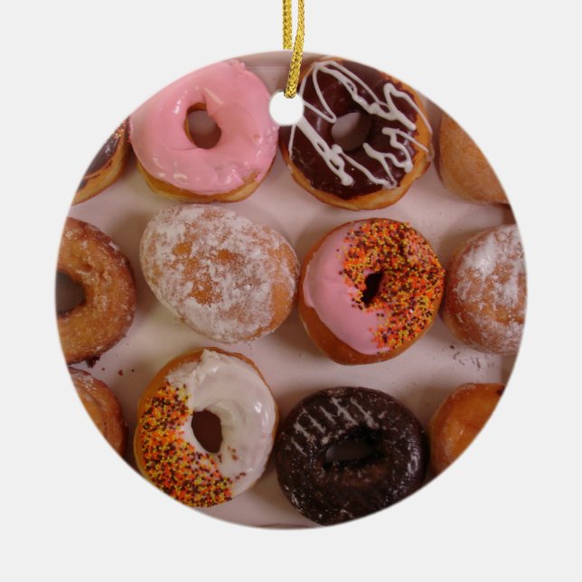 DONUTS! CERAMIC ORNAMENT (Front)