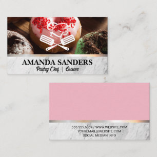 Donuts Chef Spatula Logo Business Card