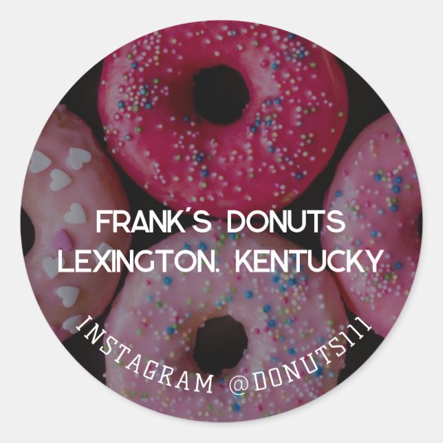Donuts Classic Round Sticker (Front)