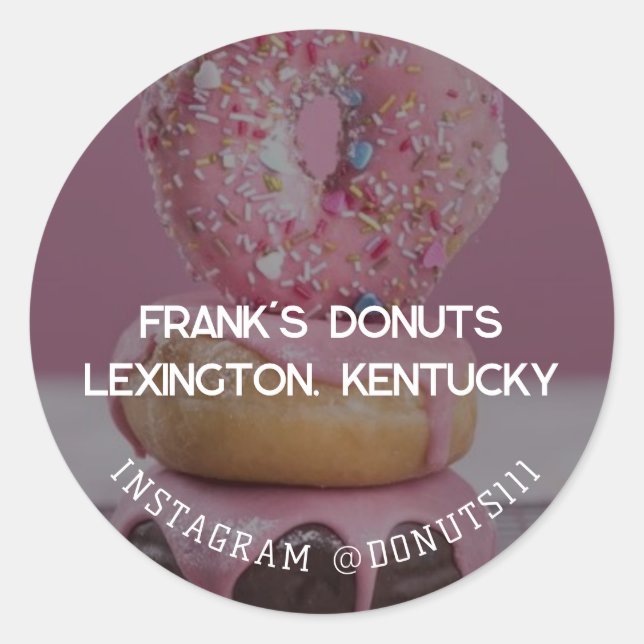 Donuts Classic Round Sticker (Front)